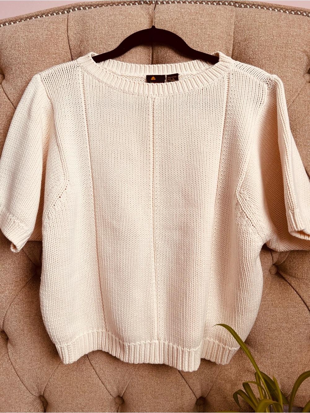 Vintage Liz Sport Cunky Short Sleeve Knit Sweater by Liz Claiborne small cotton
